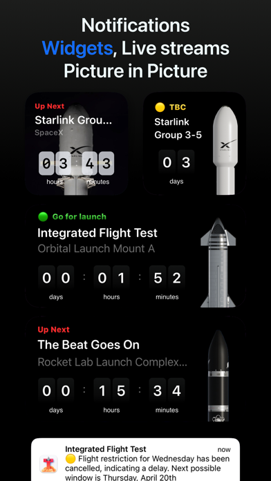 T-Minus – Space Launch Tracker Screenshot