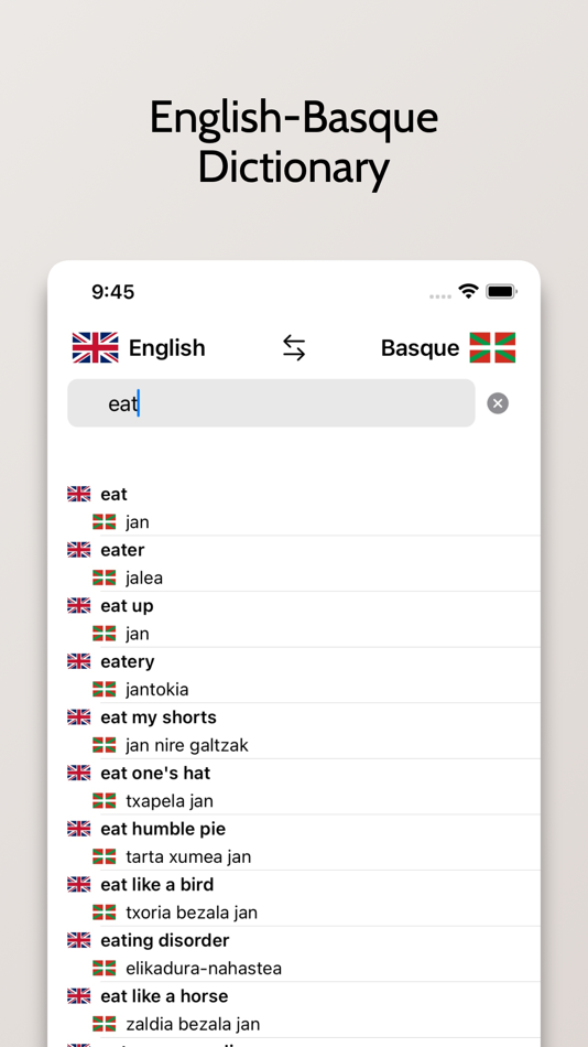 #1. Basque-English Dictionary (iOS) Podle: FB PUBLISHING LLC