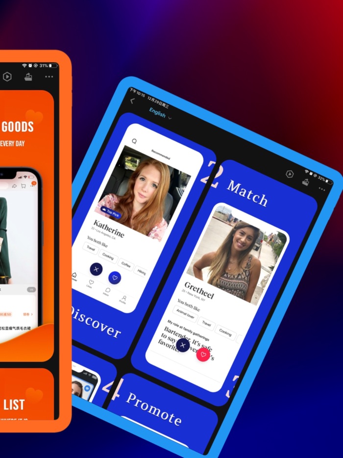 Mocshow-App screenshot design