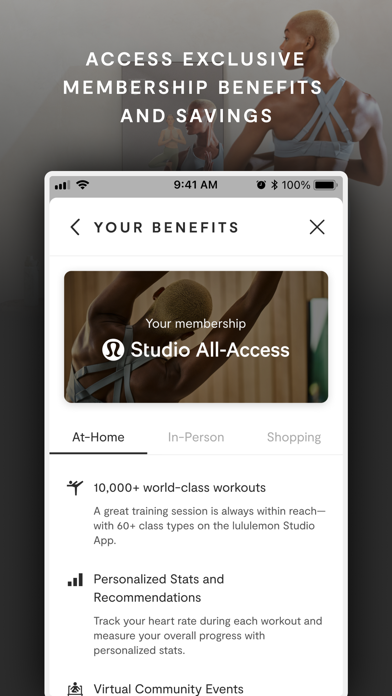 lululemon Studio Screenshot