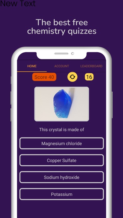 Chemistry Experiments Quiz Screenshot