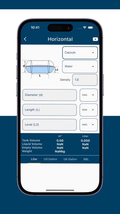 Tank Volume Calculator App