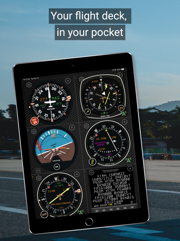 fDeck: flight instruments iPad screenshot 1 - Navigation app