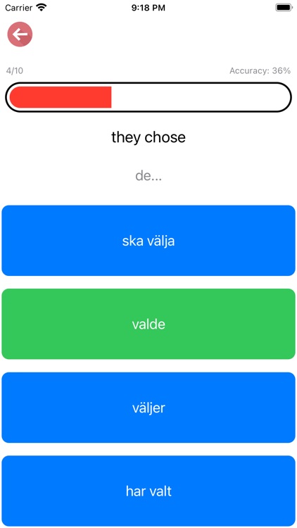 Swedish Verb Blitz screenshot-4