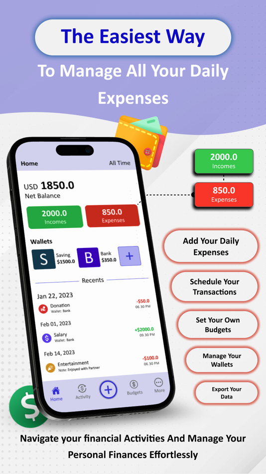 #1. Daily Expense Tracker - Flink (iOS) Podle: Sheraz Khan