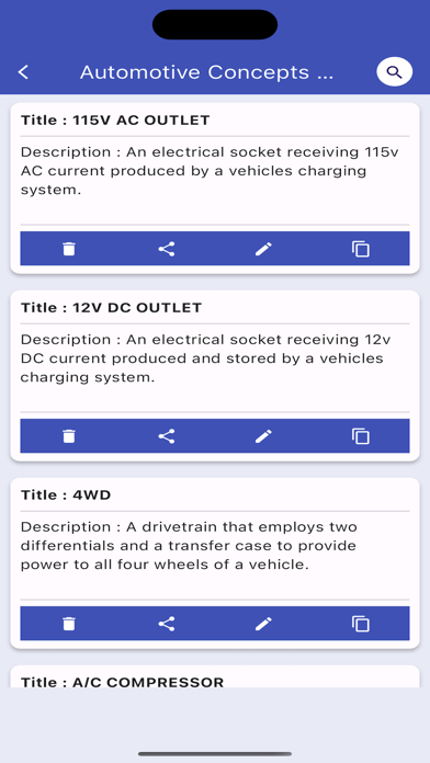 Automotive Concepts Dictionary Screenshot