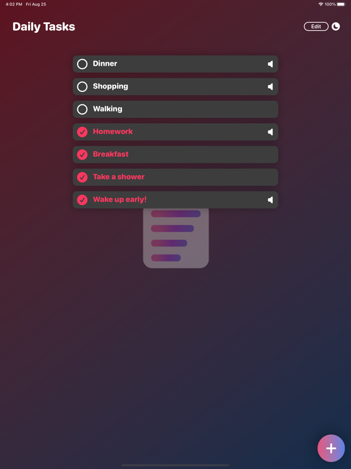 Daily Tasks and Voices