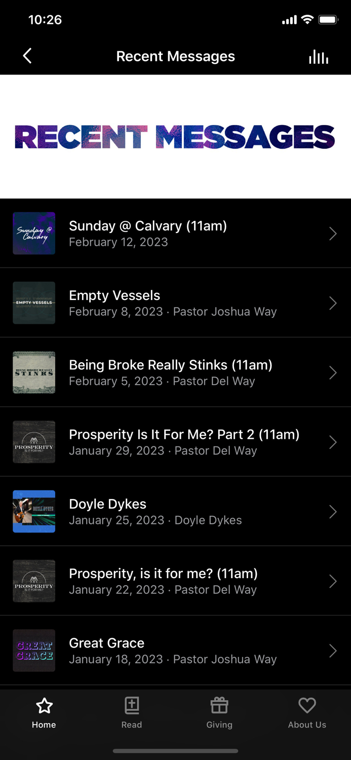 Calvary - Pastor Del Way