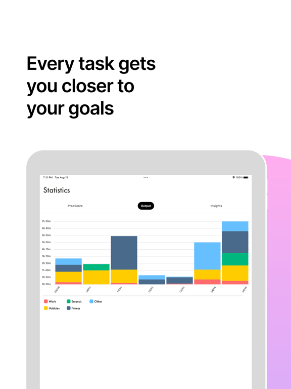 dailyblocks iPad screenshot 1 - Productivity app