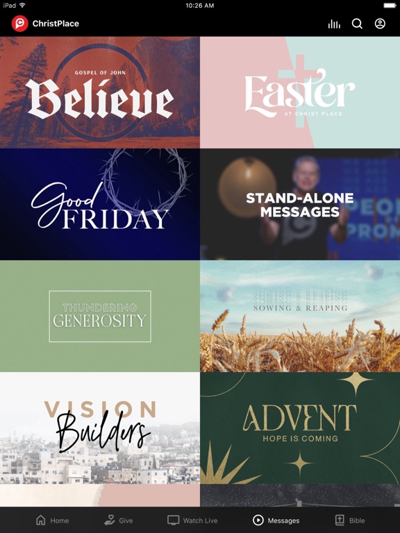 Christ Place App iPad screenshot 2 - Lifestyle app