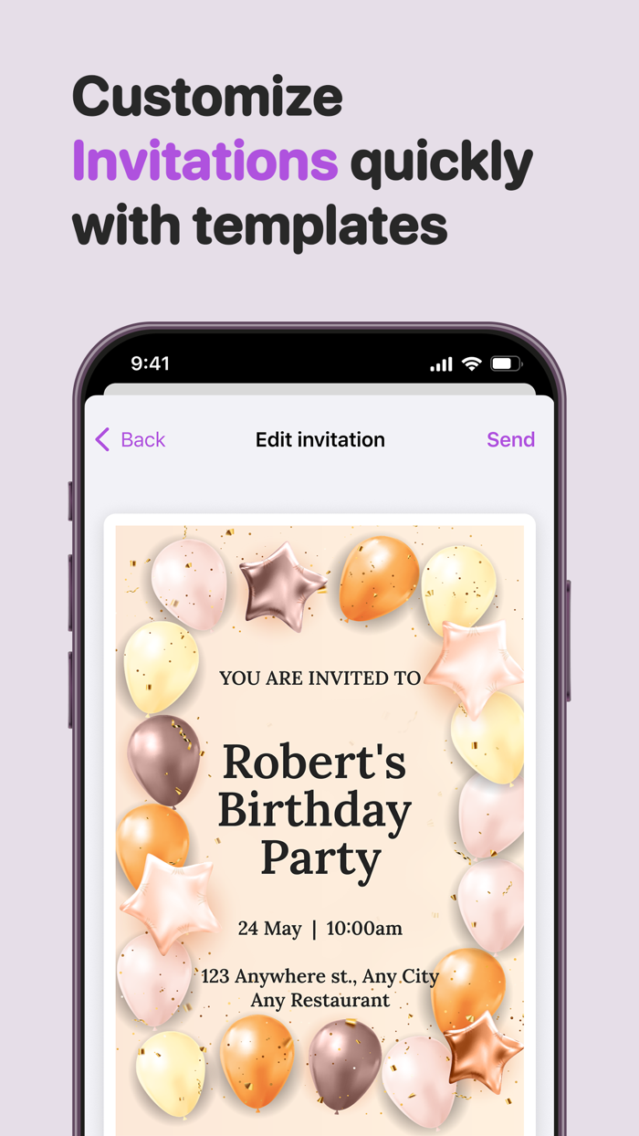 RushDay Party  Event Planner