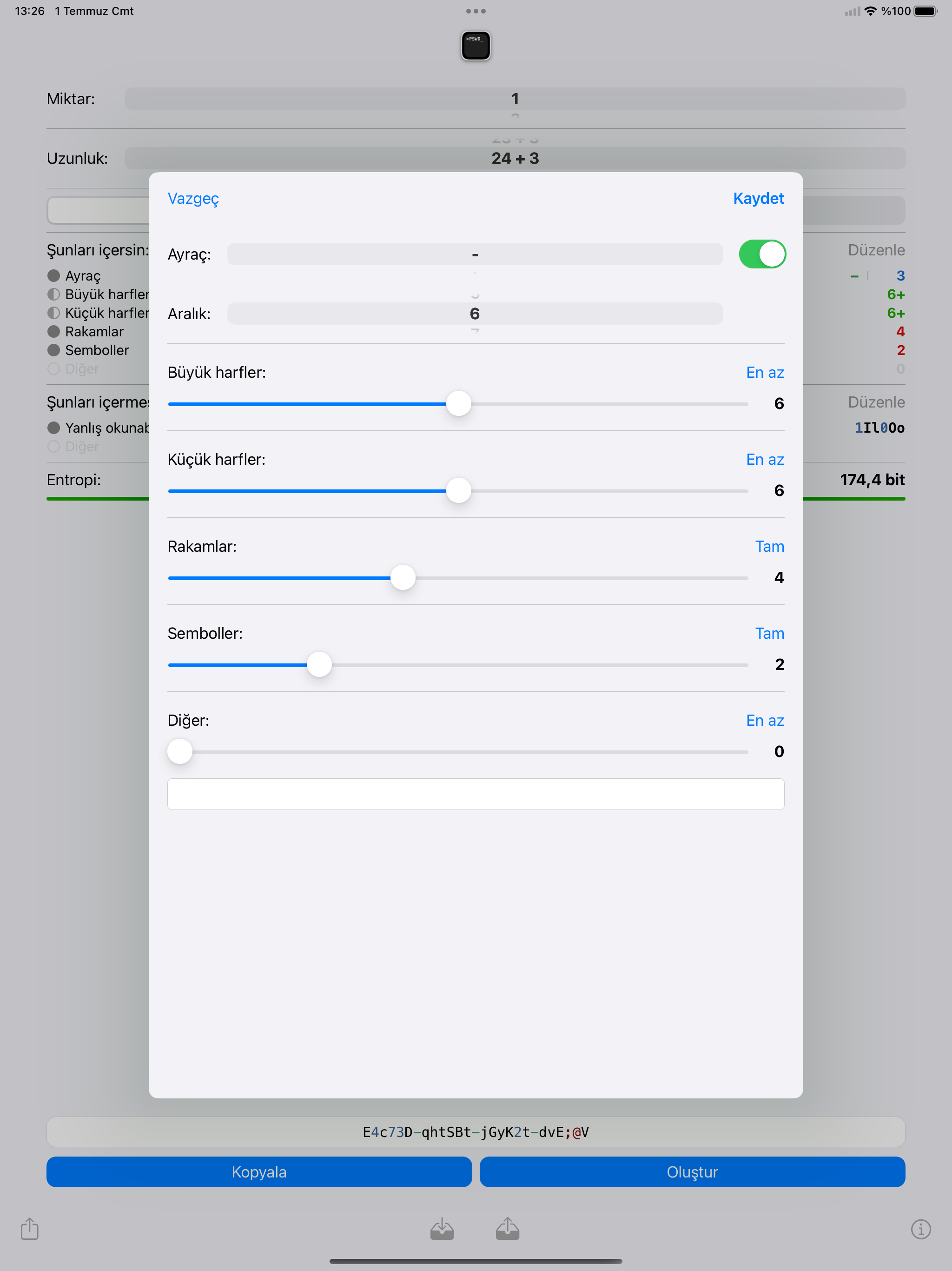 PSWD: Şifre Oluşturucu