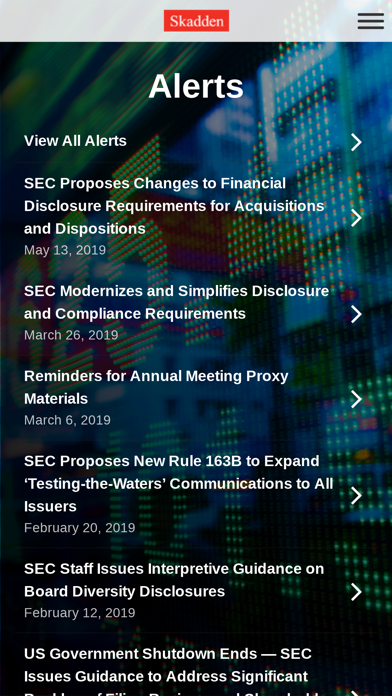 Skadden Capital Markets Screenshot