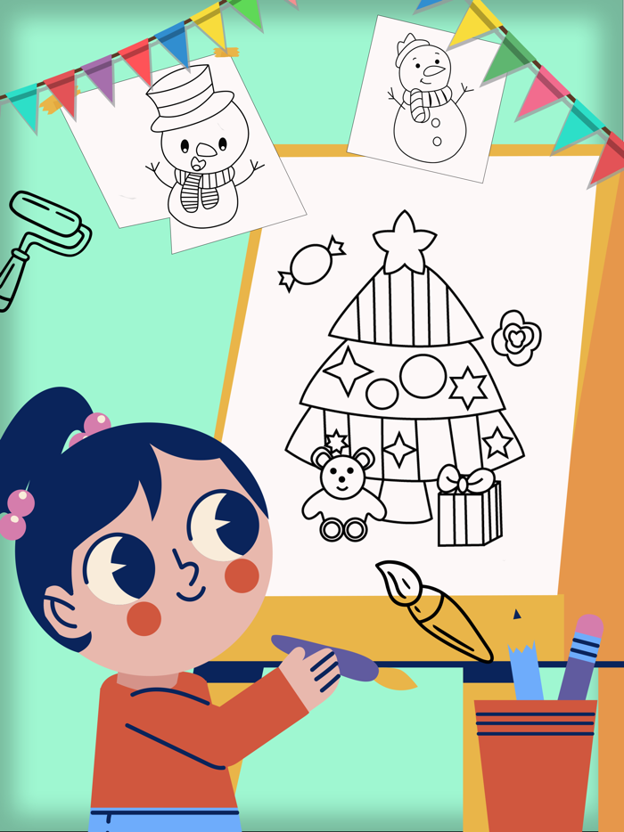 Coloring book for Christmas Ev