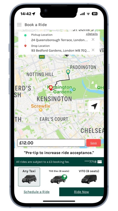 Taxiapp UK: London Black Cab Screenshot