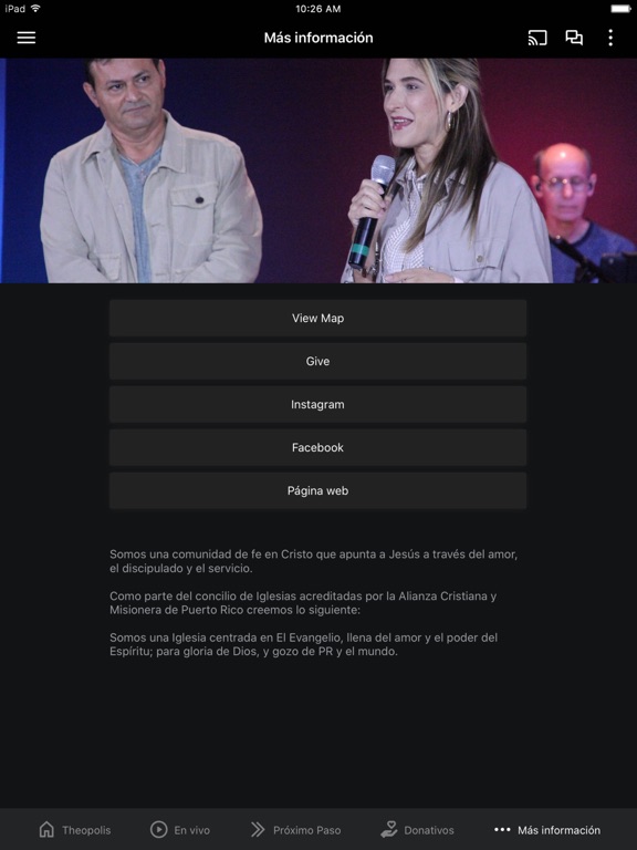 Iglesia Theopolis iPad screenshot 3 - Lifestyle app
