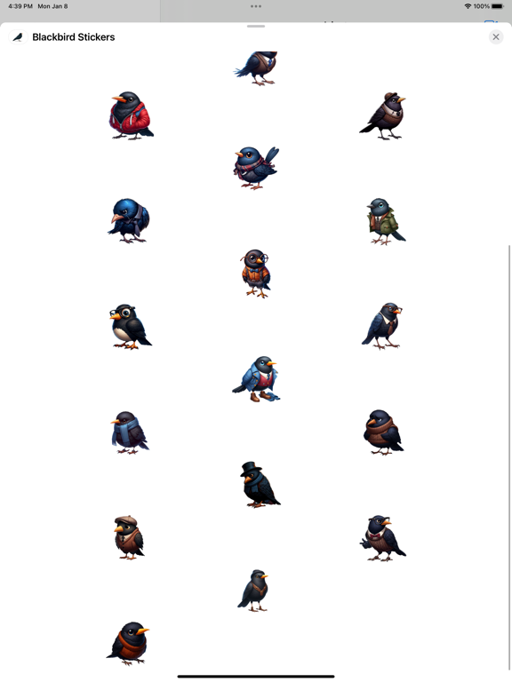 Screenshot #5 pour Blackbird Stickers