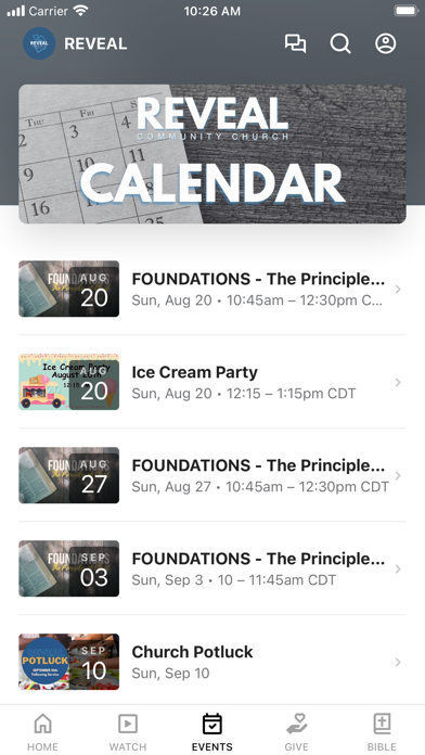 App screenshot