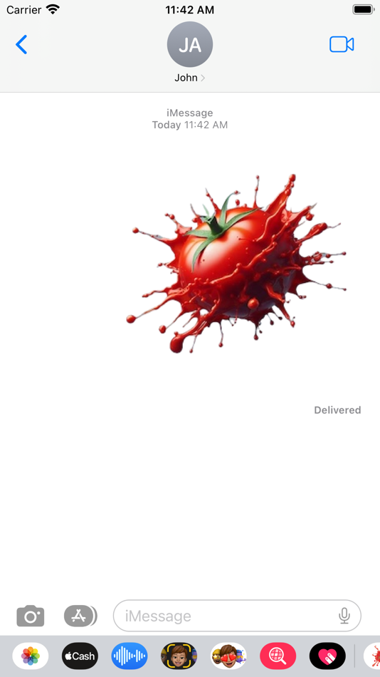 #4. Tomato Splat Stickers (iOS) Podle: Paul Scott