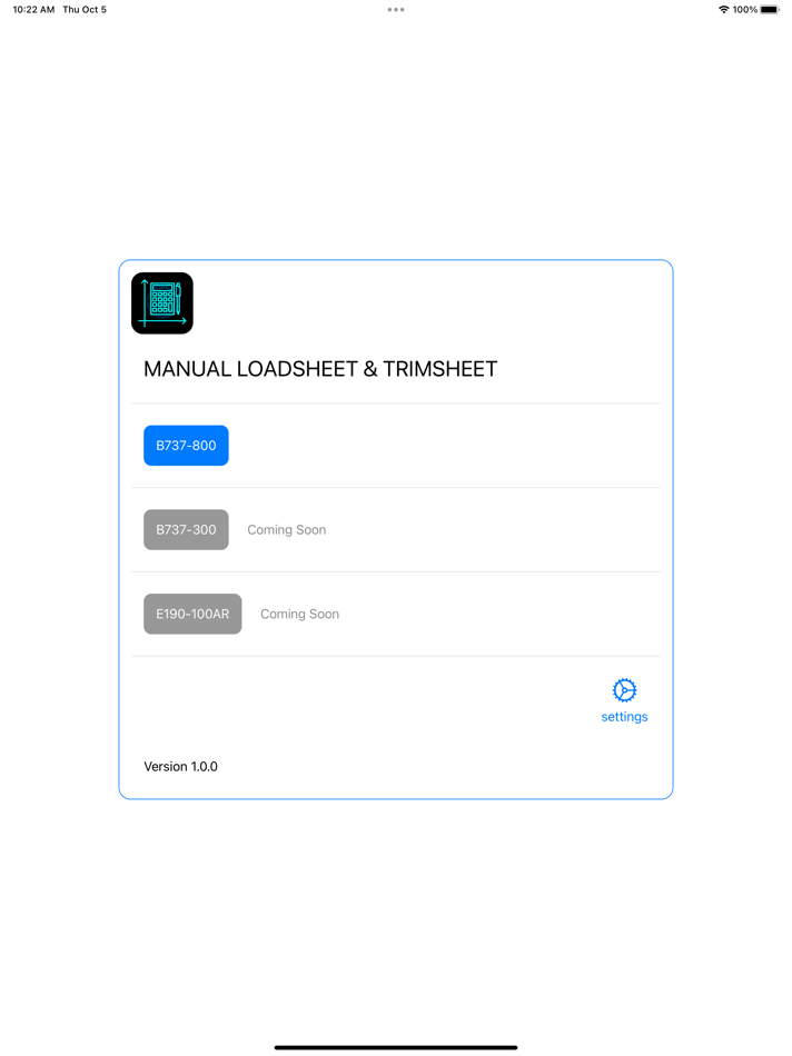 #1. Manual LoadSheet (iOS) Podle: Charles Oruko