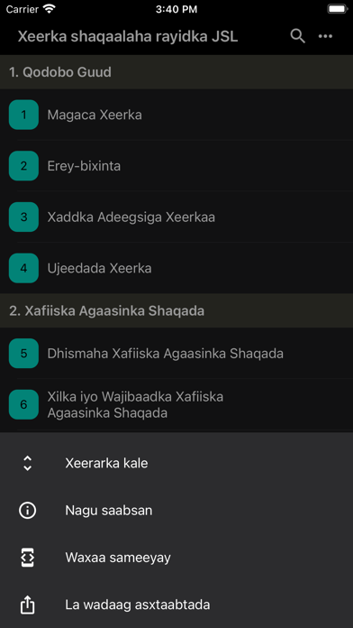Xeerka Shaqaalaha Rayidka JSL Screenshot
