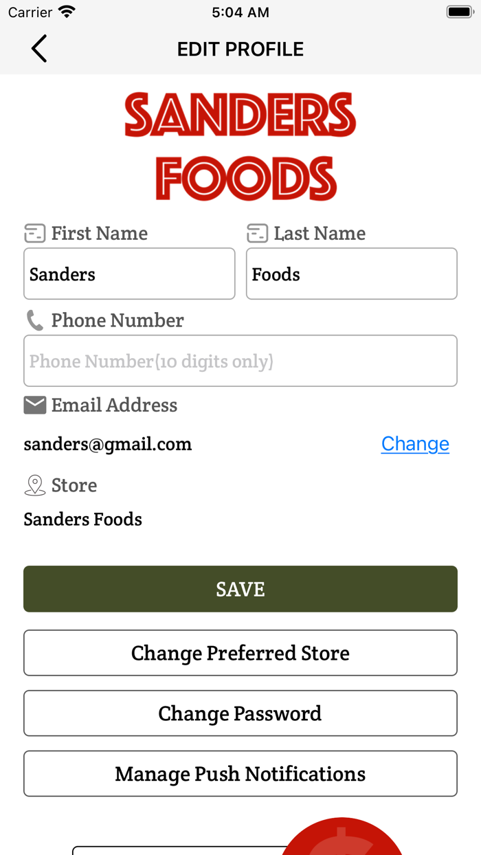 Sanders Foods IN