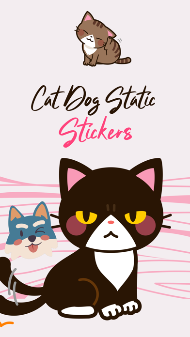 Cat Dog Static Stickers Screenshot