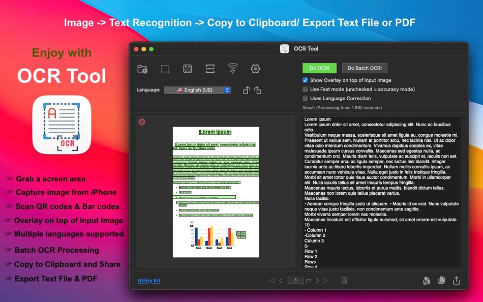 OCR Tool - Text Recognition - 1.0 - (macOS)