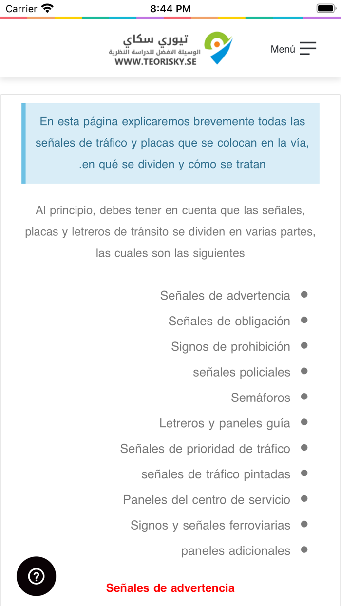 Teori B körkort - Spanska