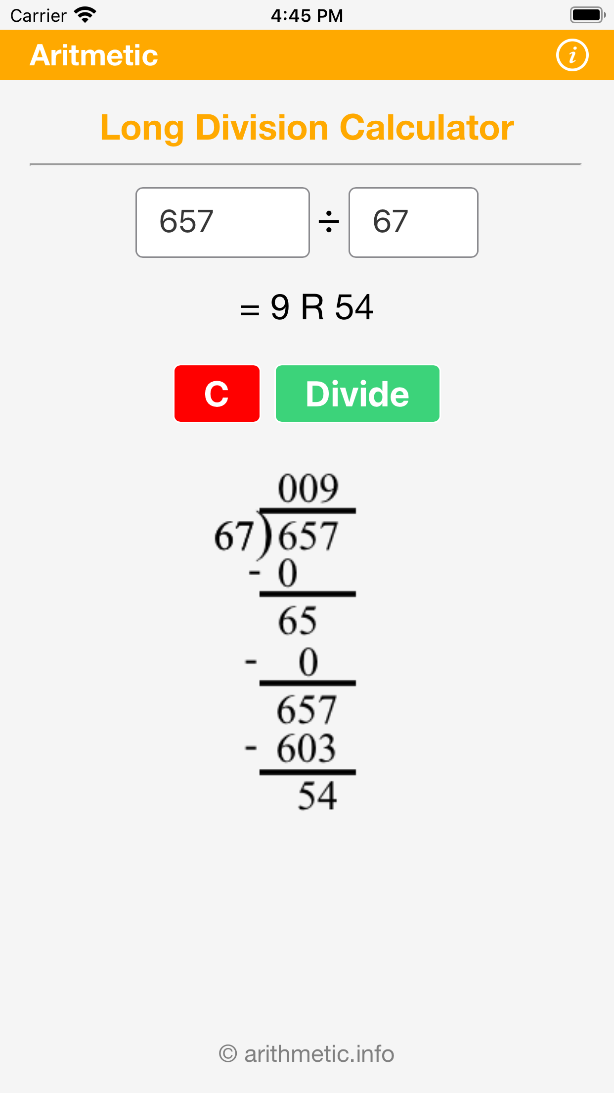 Arithmetic Calculators