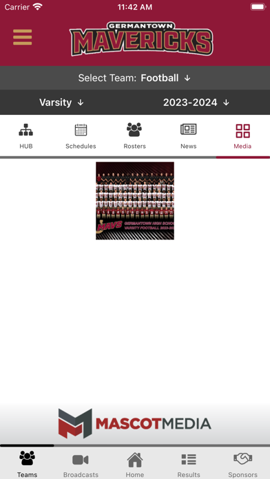 Germantown Mavericks Athletics Screenshot