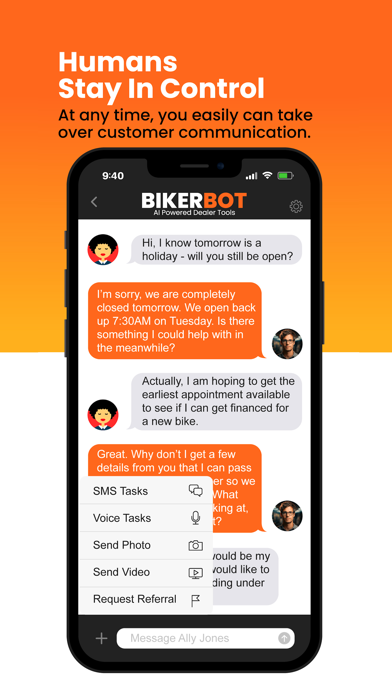 BikerBot : AI Call Center Screenshot