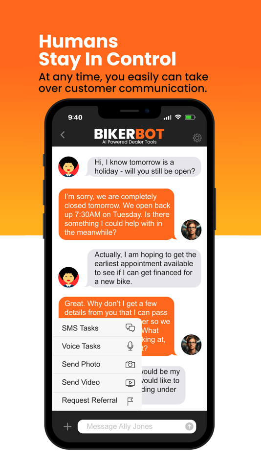 #2. BikerBot : AI Call Center (iOS) 由: More Than Rewards