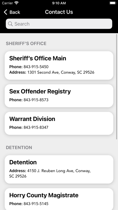 Horry County Sheriff SC Screenshot