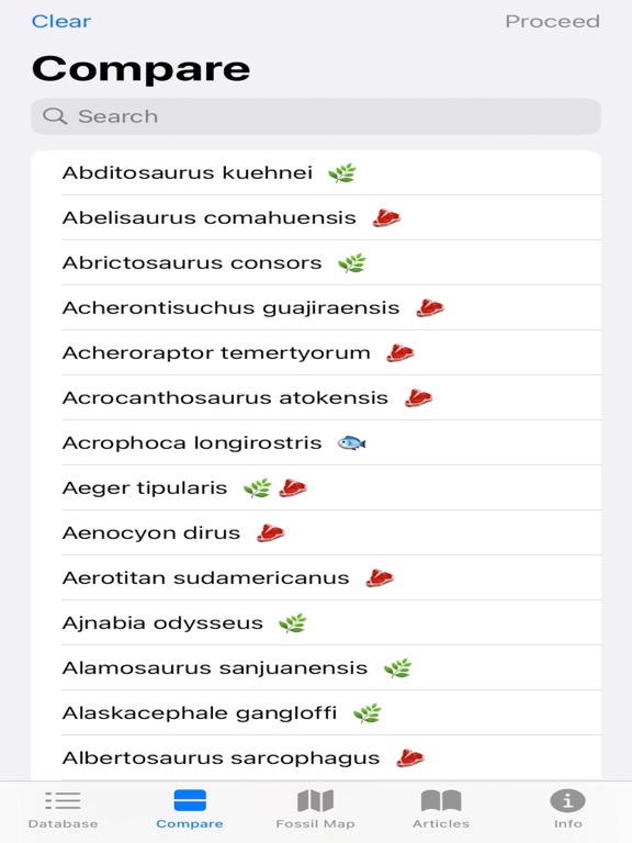 DinoBase iPad screenshot 5 - Reference app