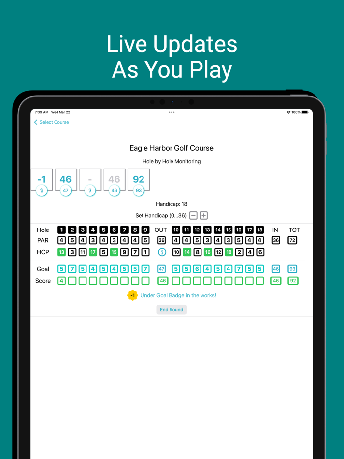 Live Scorecard - Golf Tracker