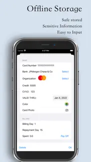 credit cards manager iphone screenshot 3