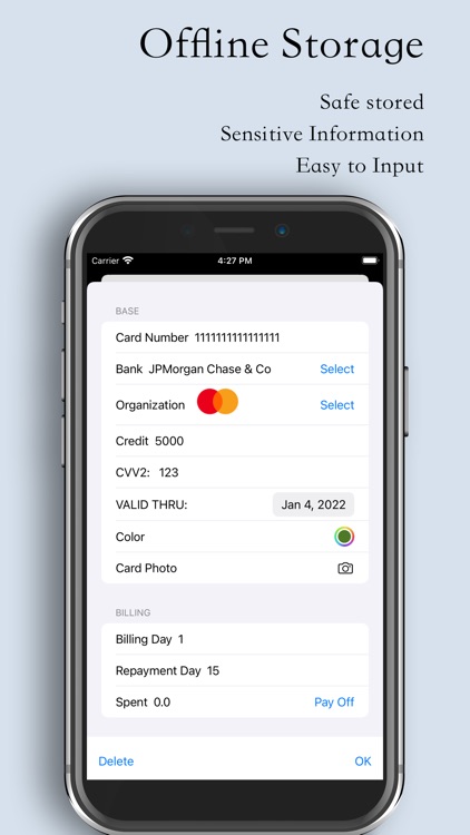 Credit Cards Manager