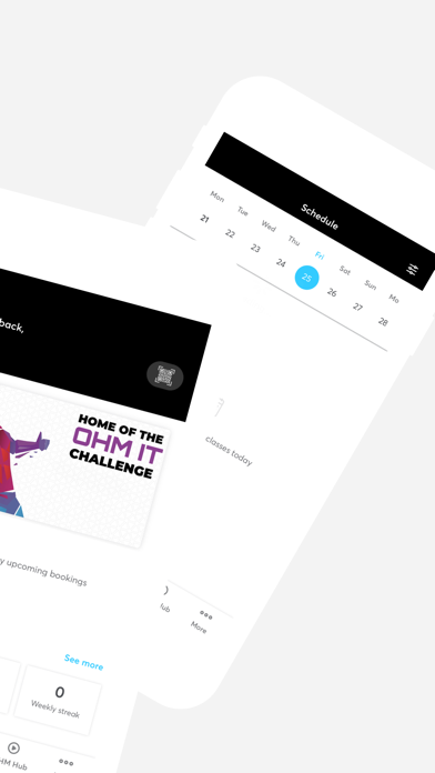 OHM Fitness Booking Screenshot