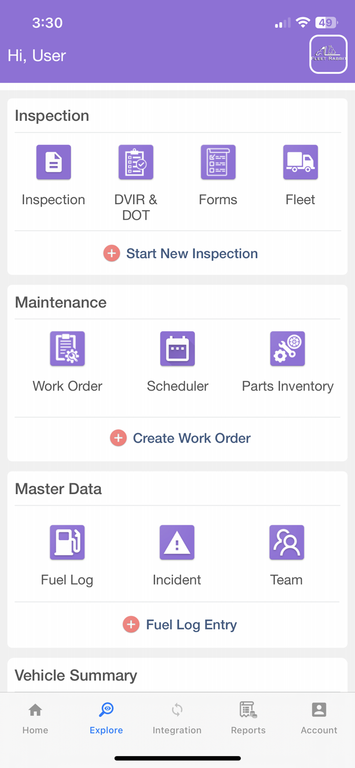 Fleet Inspection and Maintenance