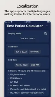 timespan calculator iphone screenshot 1