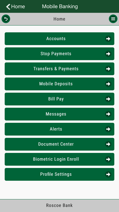 Roscoe Bank Mobile Screenshot