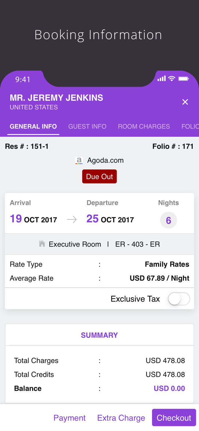Continents Hotels PMS and CMS
