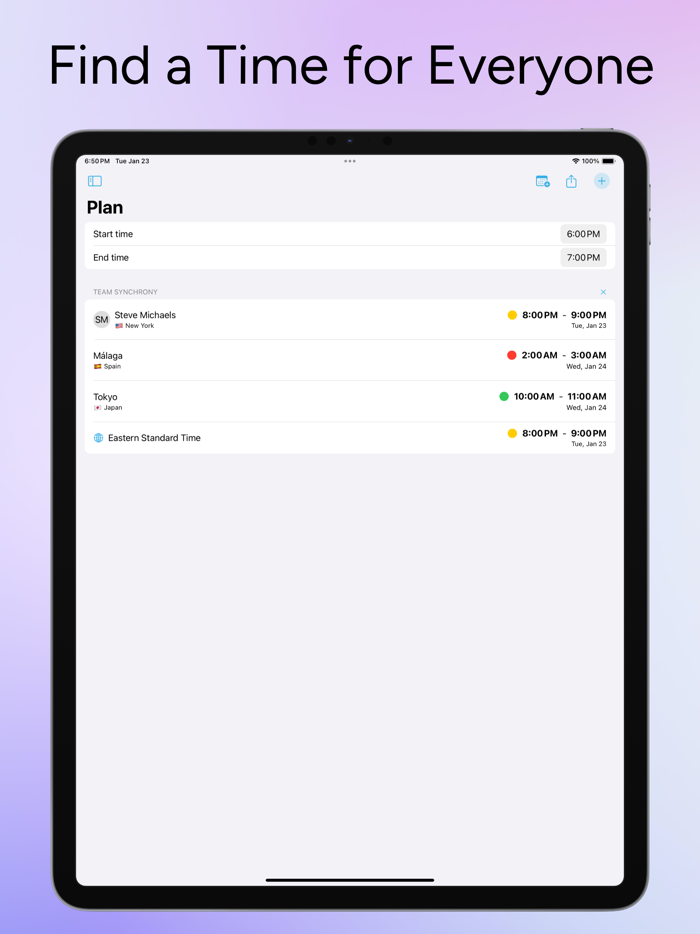 ZoneMate - Time Zone Planner