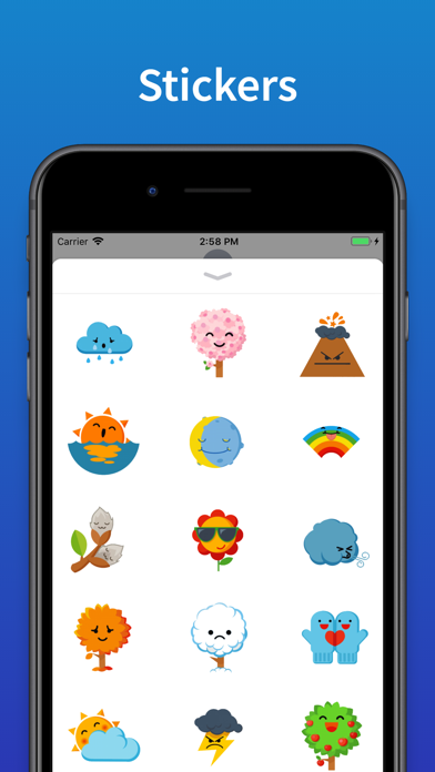 Weather Stickers & emoji Screenshot