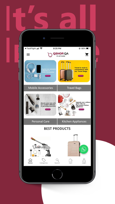 Qshop - Online Shopping App Screenshot