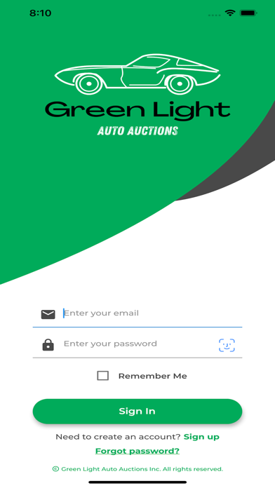 Green Light Auctions Screenshot