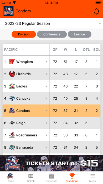Bakersfield Condors Screenshot