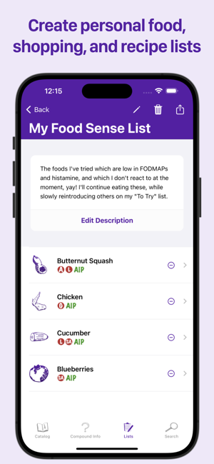 ‎Captura de pantalla de la Guía Food Sense