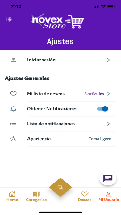 Novex Store App Screenshot
